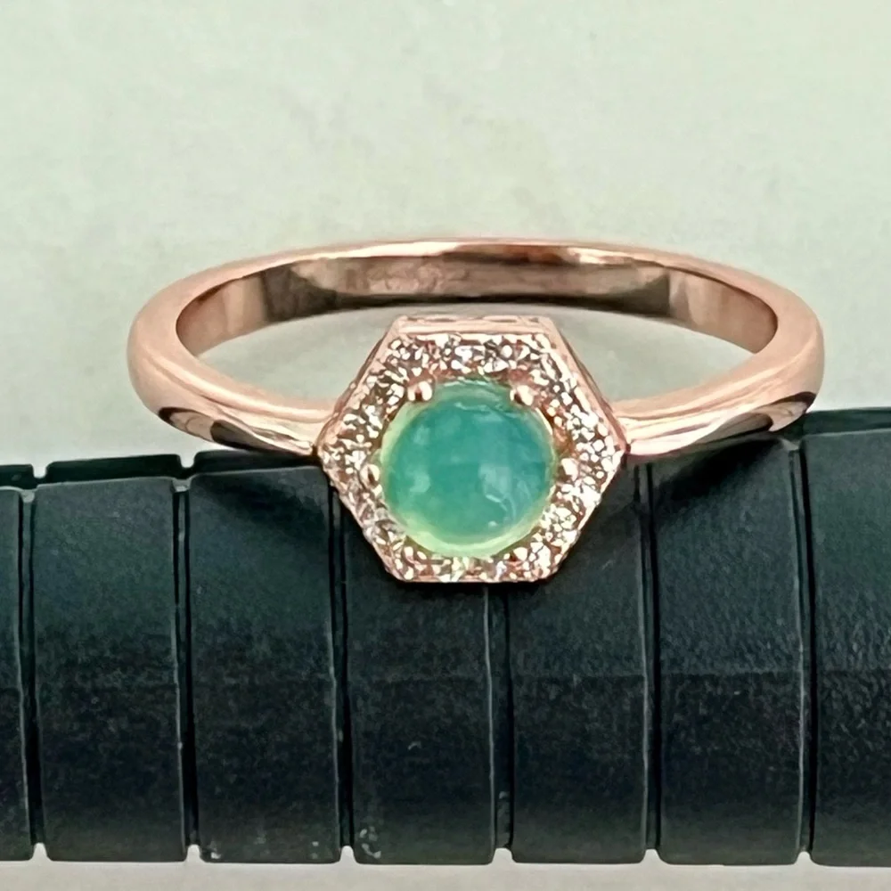 0.5ct Australian Jade 14KGP Ring